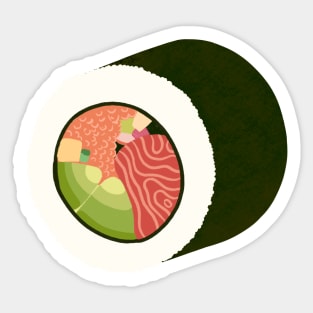 Sushi Roll Salmon and Avocado Sticker